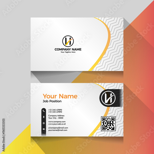 Business card with white background 