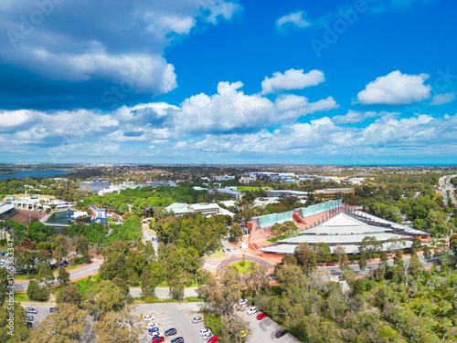 Aerial view of Joondalup Campus, showcasing modern architecture and green spaces in Western Australia photo