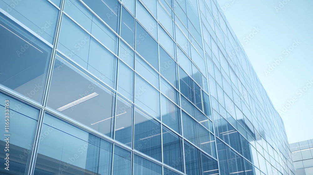 Sleek Office Building Featuring Minimalist Design and Expansive Glass Windows Sleek Office Building Featuring Minimalist Design and Expansive Glass Windows