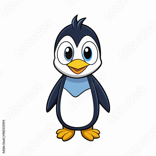 penguin cartoon isolated on white