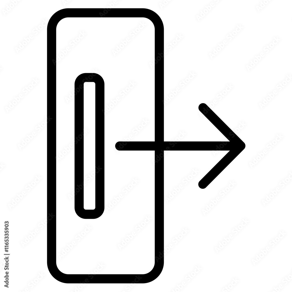 Exit Log Out Line Icon