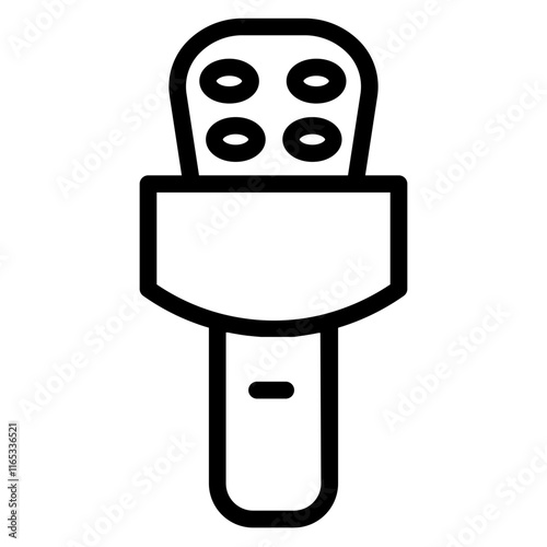 Microphone Press Journalist Line Icon