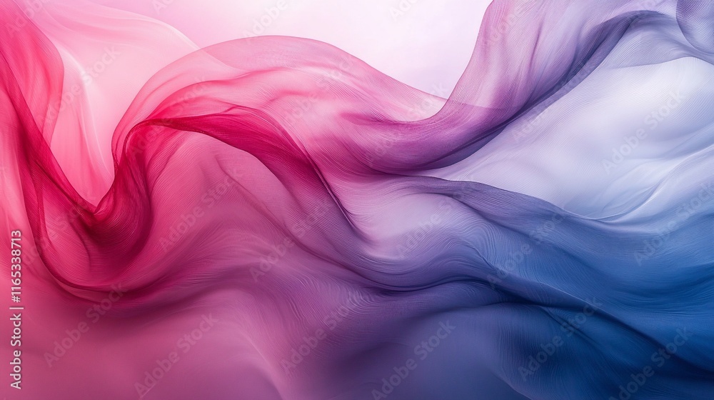 Abstract flowing fabric in pink, purple, and blue hues. Abstract flowing fabric in pink, purple, and blue hues.