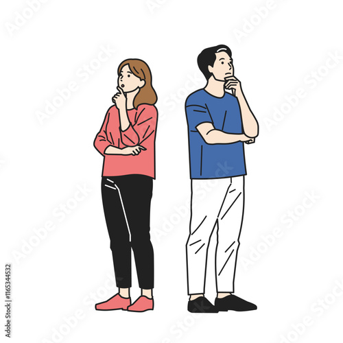 上を向いて考える人