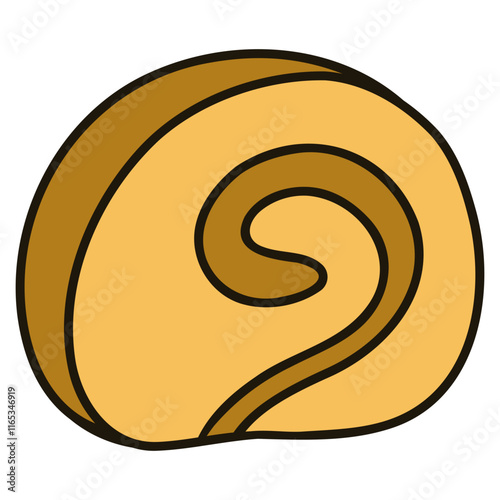 illustration of cake roll homemade