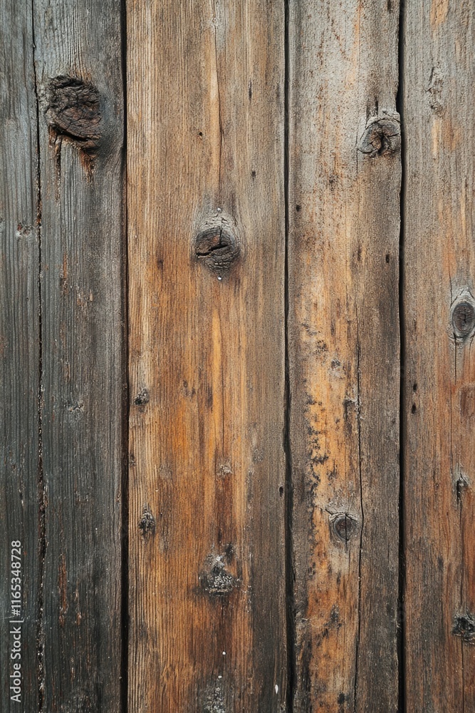 Naklejka premium Wooden wall with nails