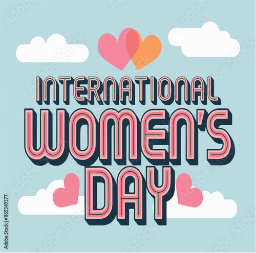 female, text, holiday, concept, women, poster, illustration, creative, women's day, vector, freedom, editable, graphic, design, feminist, appreciation, 8th march, equality, femininity, care, card, 