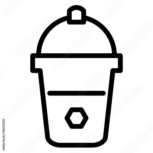 Bucket Garden Pail Line Icon