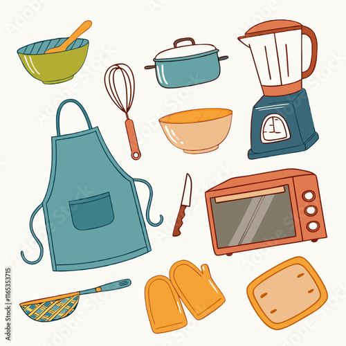kitchen items illustrtion