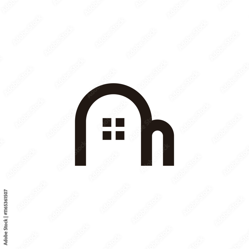 Letter M home geometric symbol simple logo vector Letter M home geometric symbol simple logo vector
