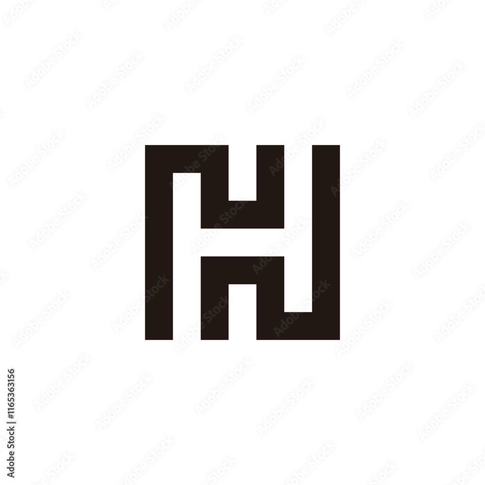 Letter NN square geometric symbol simple logo vector Letter NN square geometric symbol simple logo vector