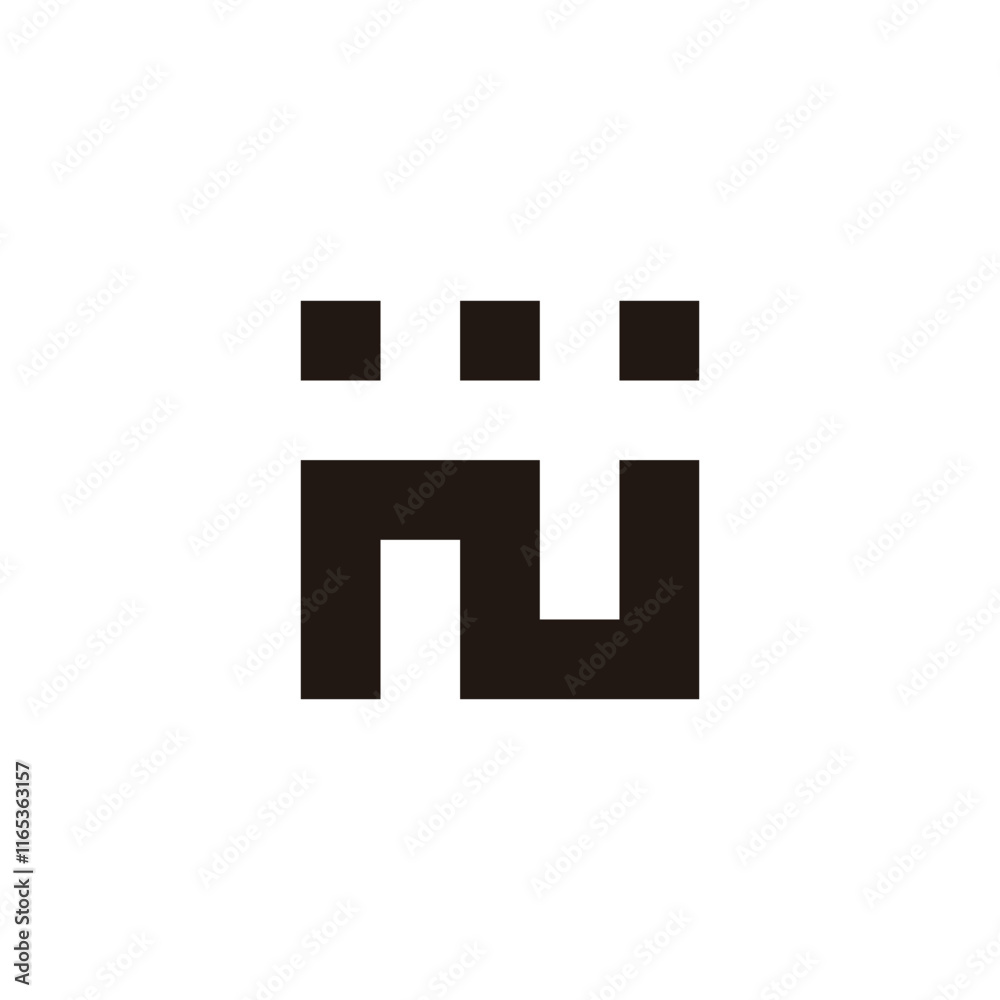 Letter N shop, square geometric symbol simple logo vector Letter N shop, square geometric symbol simple logo vector