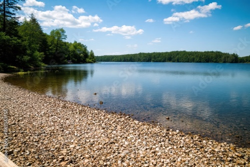 Peaceful lake scene photo