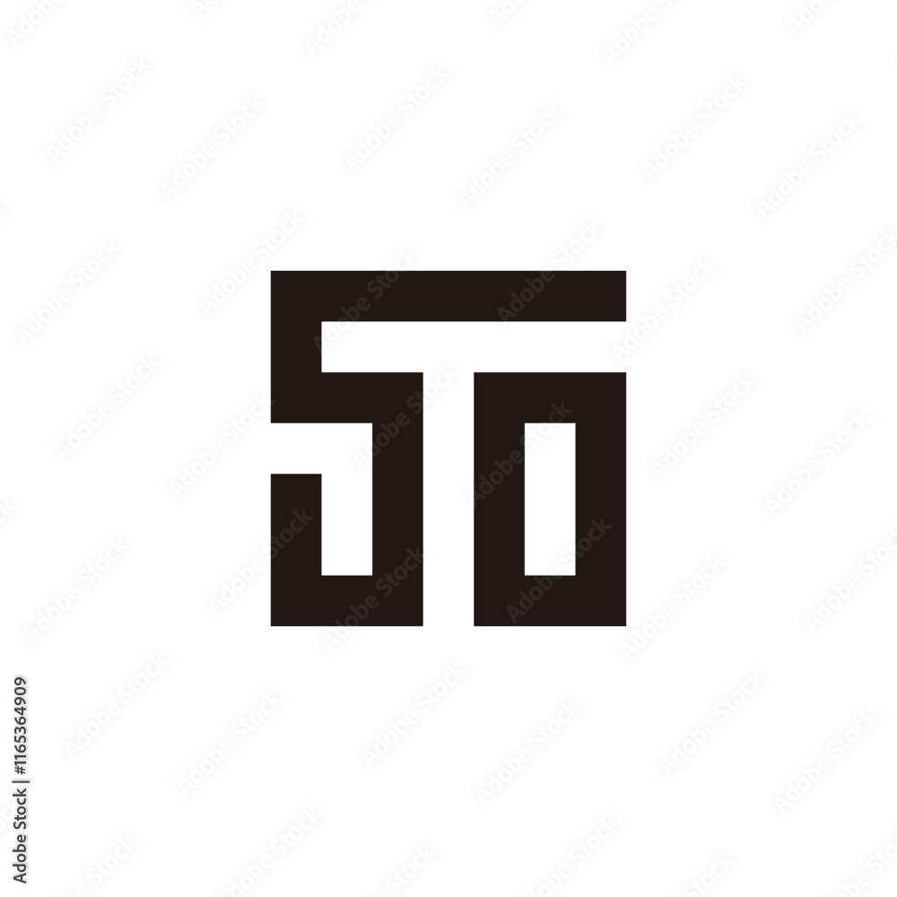 Number 50 square geometric symbol simple logo vector Number 50 square geometric symbol simple logo vector
