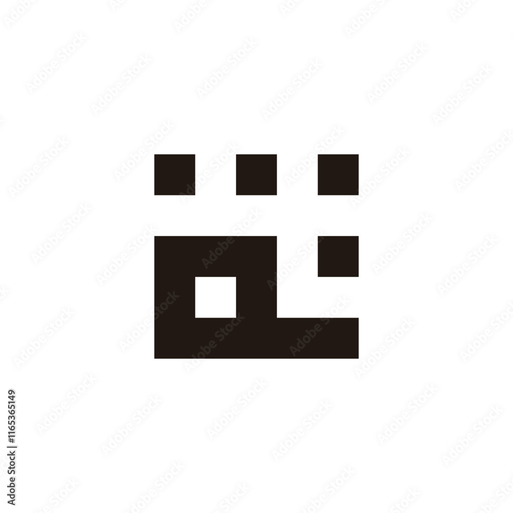 Letter Q building, squares geometric symbol simple logo vector Letter Q building, squares geometric symbol simple logo vector