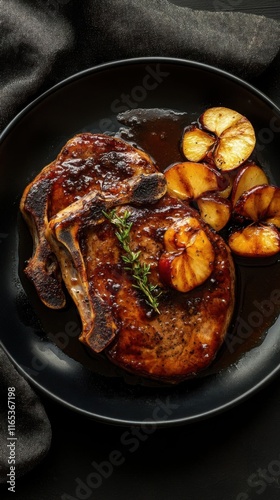 Juicy Pork Chops with Caramelized Apples: A Simple and Delicious Dinner