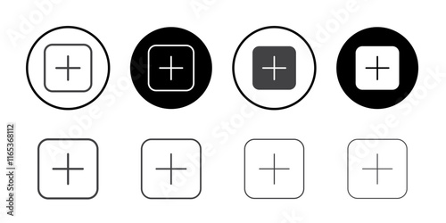 Add icon Thin outline art symbol