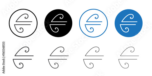 Air icon Thin outline art symbol