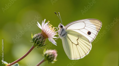 Butterfly On Flower Close-Up