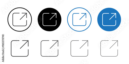 External icon Thin outline art symbol