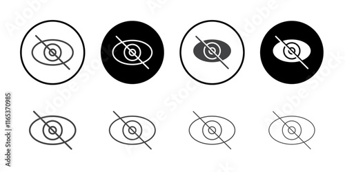 Hide icon Thin outline art symbol