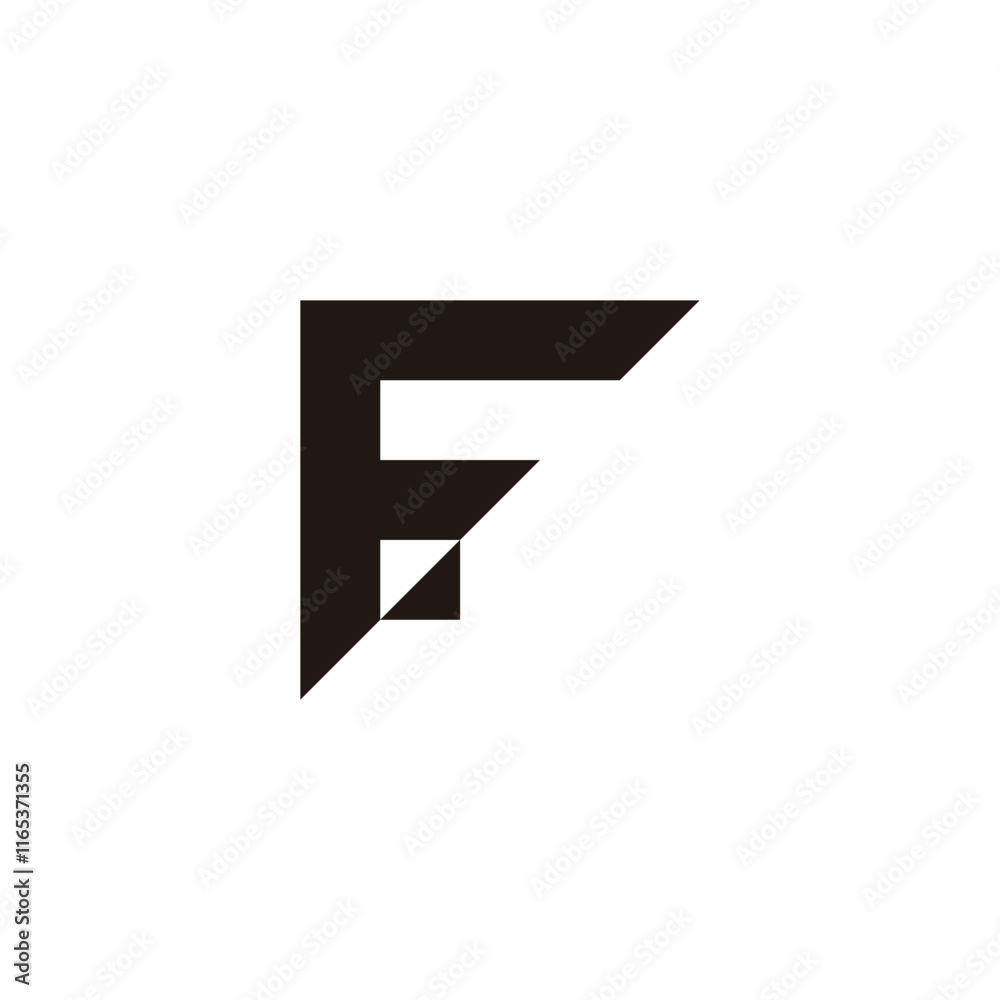 Letter F triangle geometric symbol simple logo vector Letter F triangle geometric symbol simple logo vector