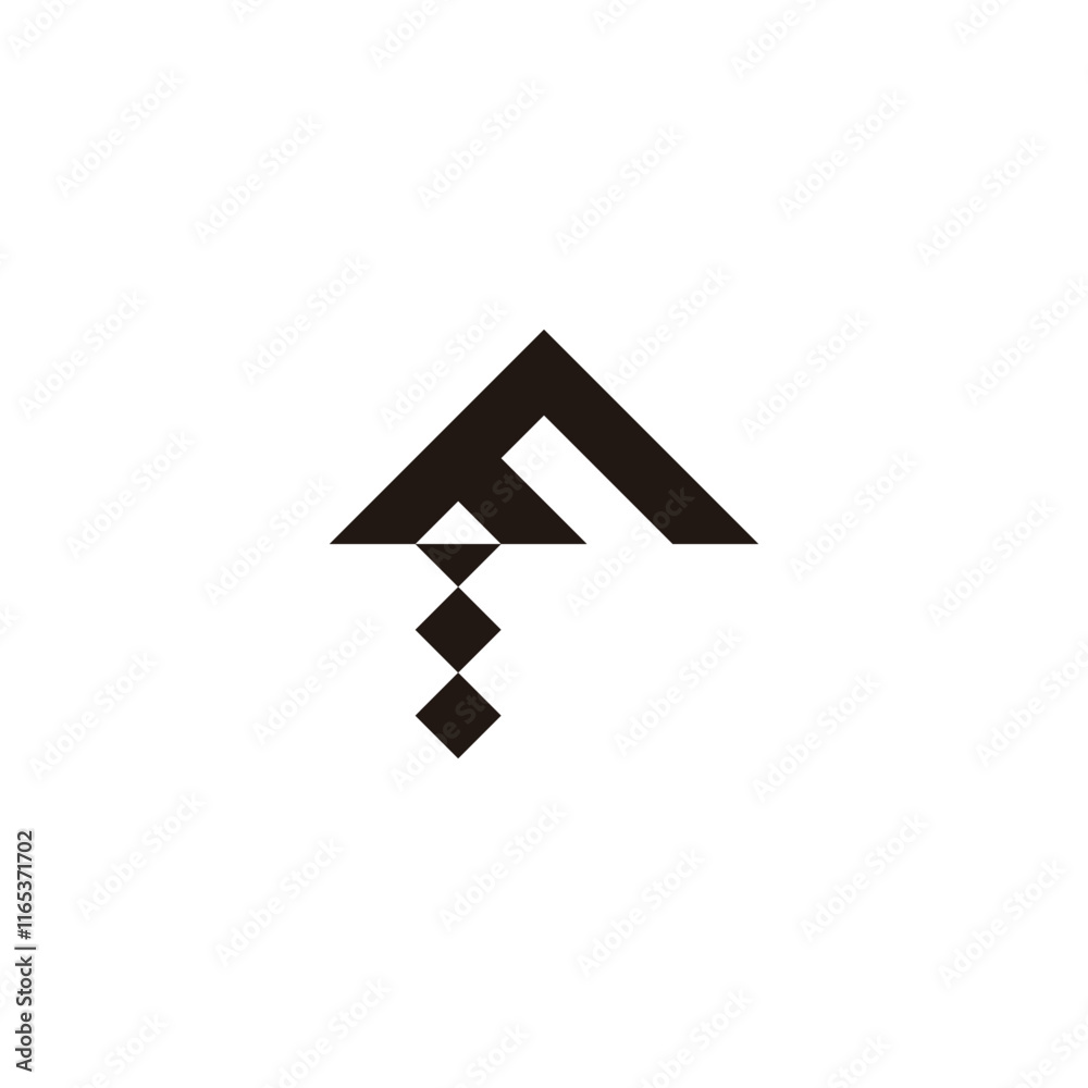 Letter M squares geometric symbol simple logo vector Letter M squares geometric symbol simple logo vector