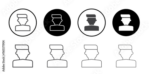 Male icon Thin outline art symbol