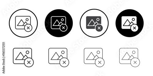 No picture icon Thin outline art symbol