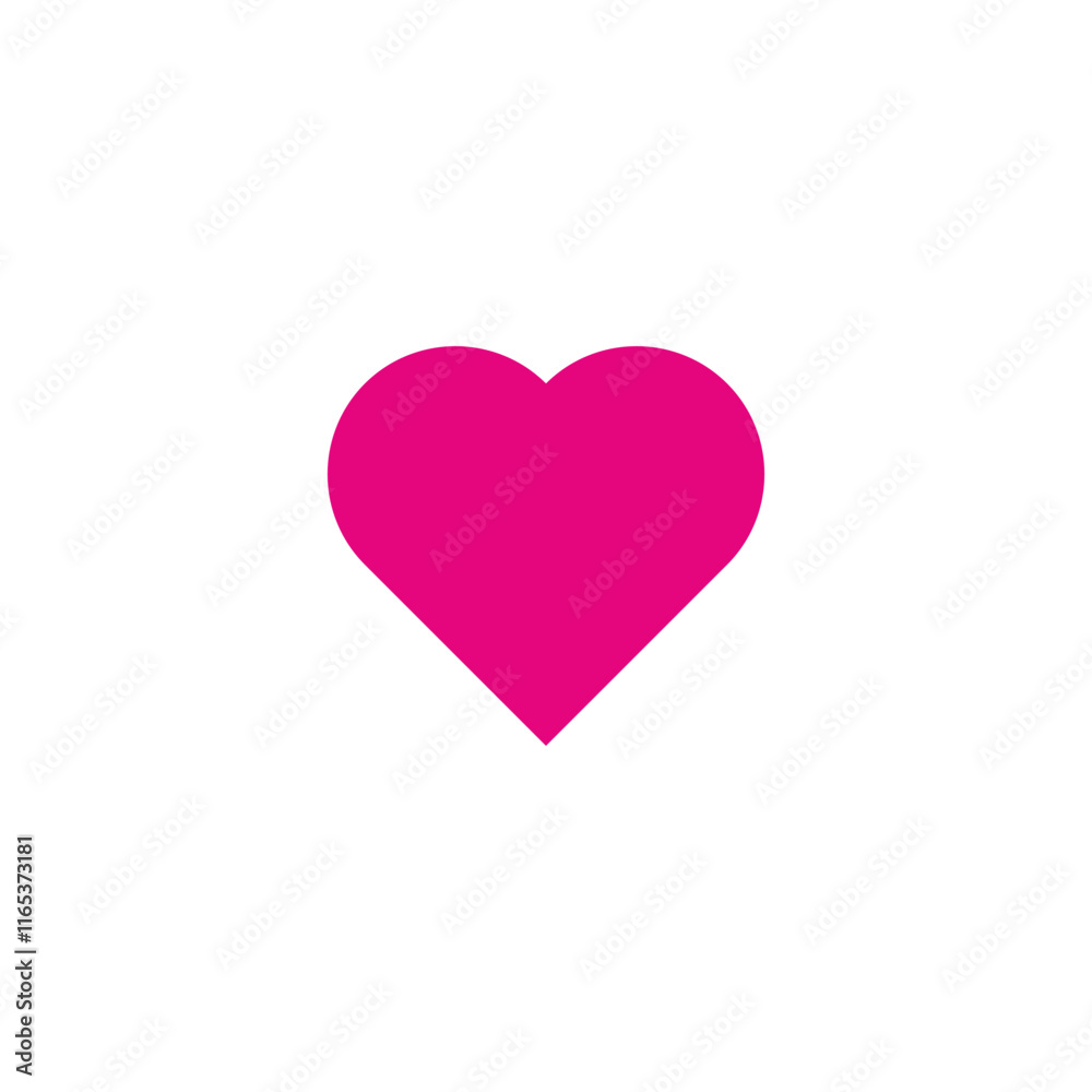 Heart geometric symbol simple logo vector