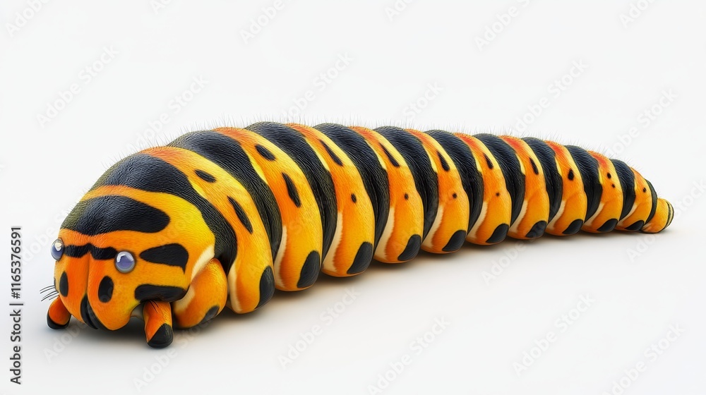 Fototapeta premium caterpillar. caterpillar on white background. animal