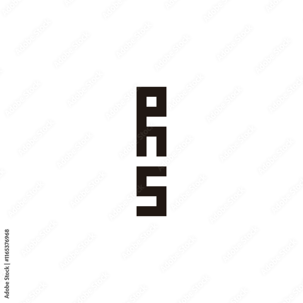 Letter R S rectangle geometric symbol simple logo vector Letter R S rectangle geometric symbol simple logo vector