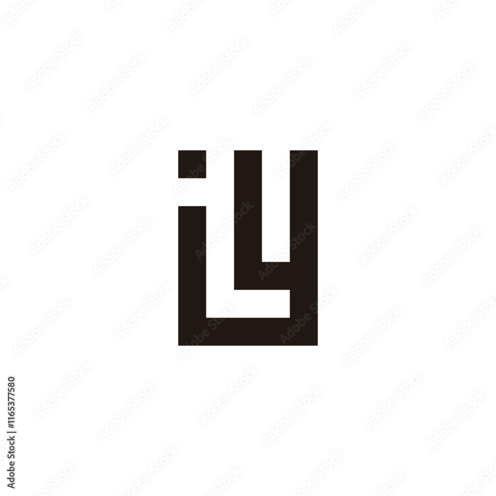 Letter iy square geometric symbol simple logo vector Letter iy square geometric symbol simple logo vector