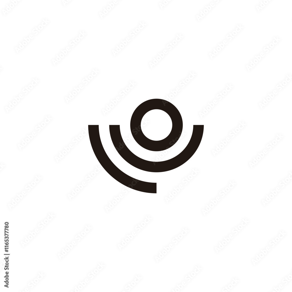 Letter L, U and o curve geometric symbol simple logo vector Letter L, U and o curve geometric symbol simple logo vector