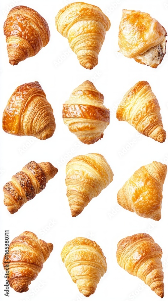 A Delectable Collection of Golden Croissants: A Visual Feast for the Senses A Delectable Collection of Golden Croissants: A Visual Feast for the Senses