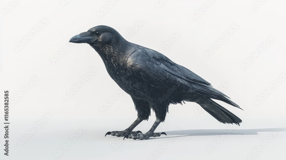 crow. crow on white background. animal