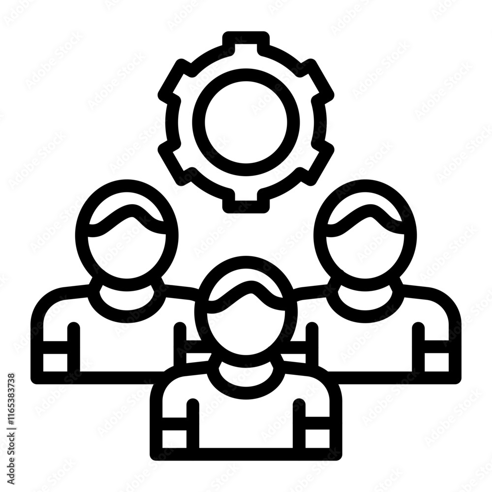 Customer Relationship Vector Line Icon Design Customer Relationship Vector Line Icon Design