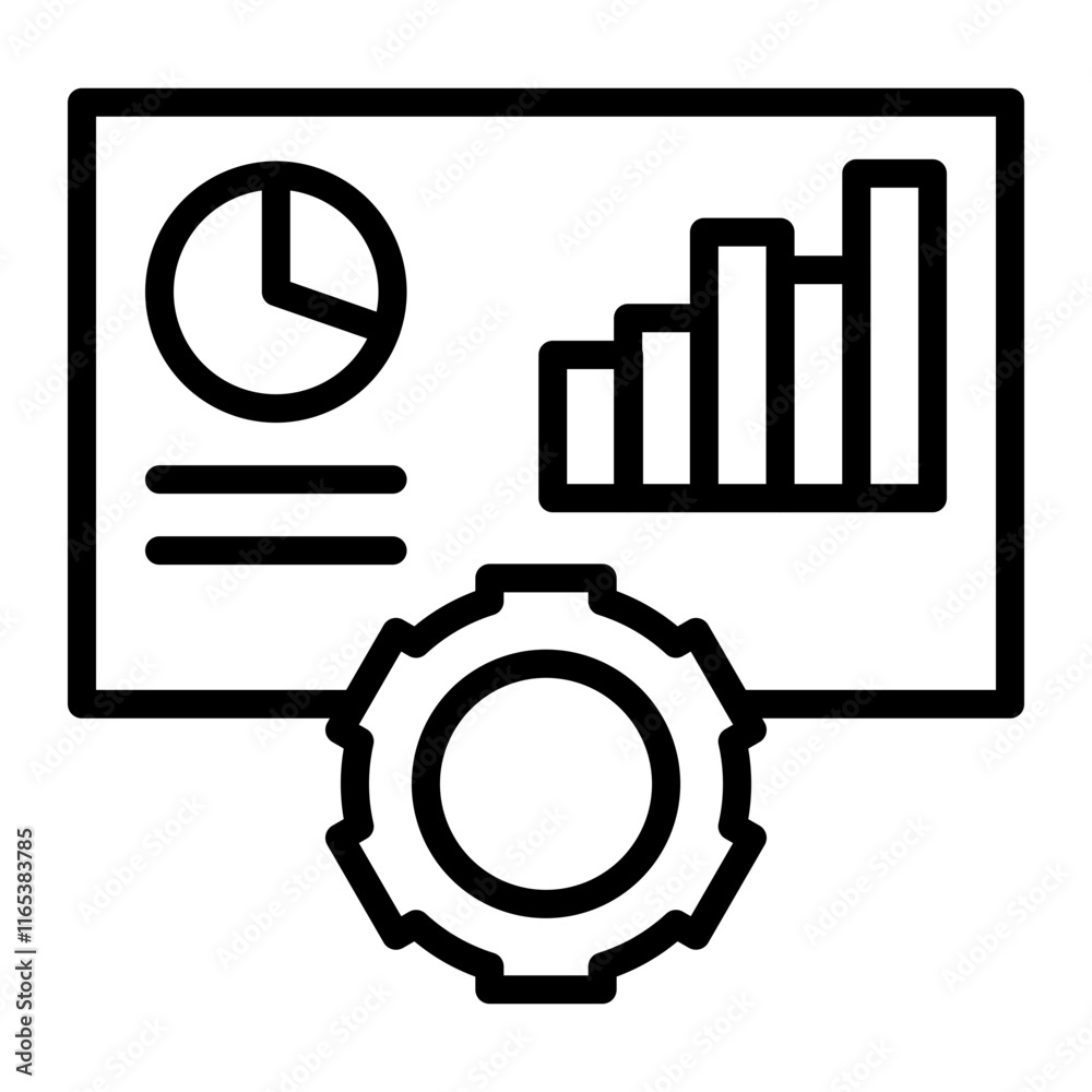 Business Analysis Vector Line Icon Design Business Analysis Vector Line Icon Design