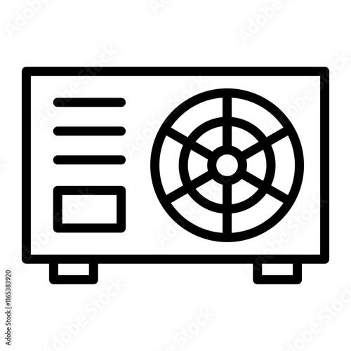 HVAC Vector Line Icon Design