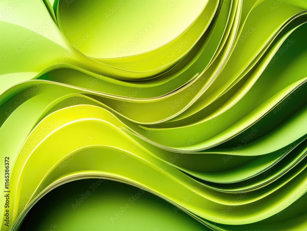 Obraz premium Stacked green plates