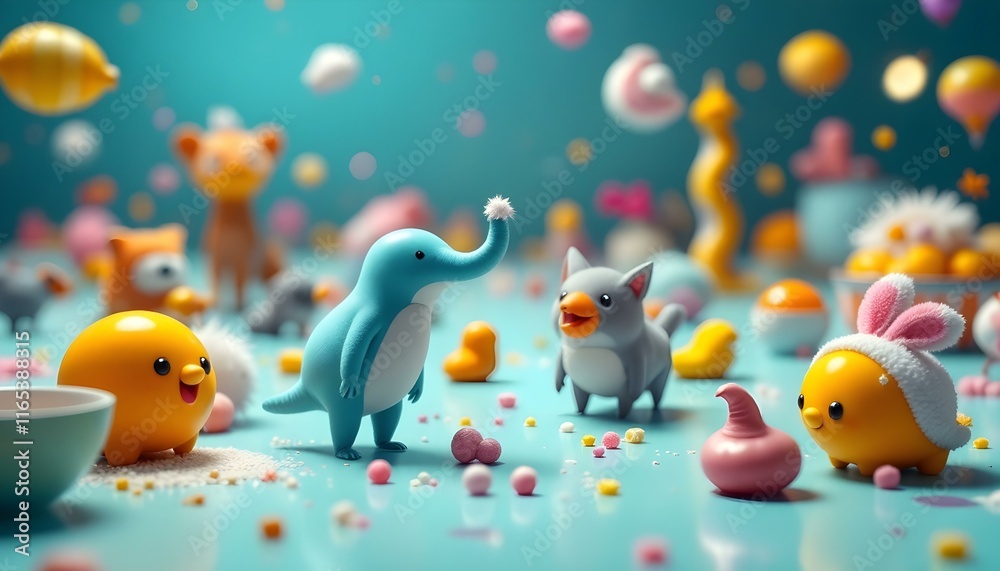 Playful Composition with Whimsical Objects