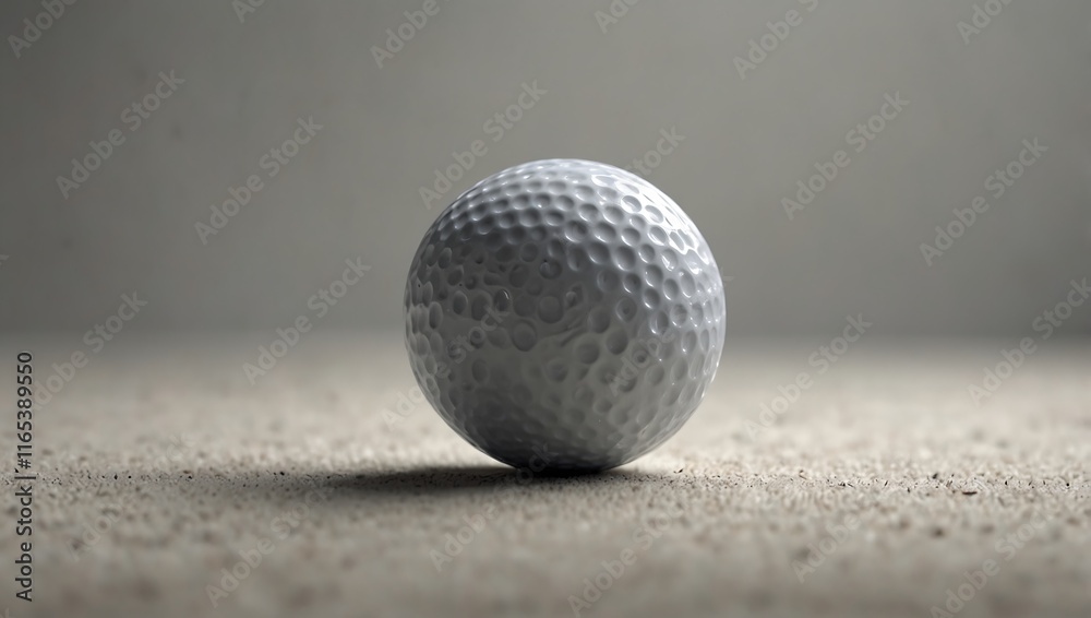 close up photo of a white golf ball placed on a concrete background