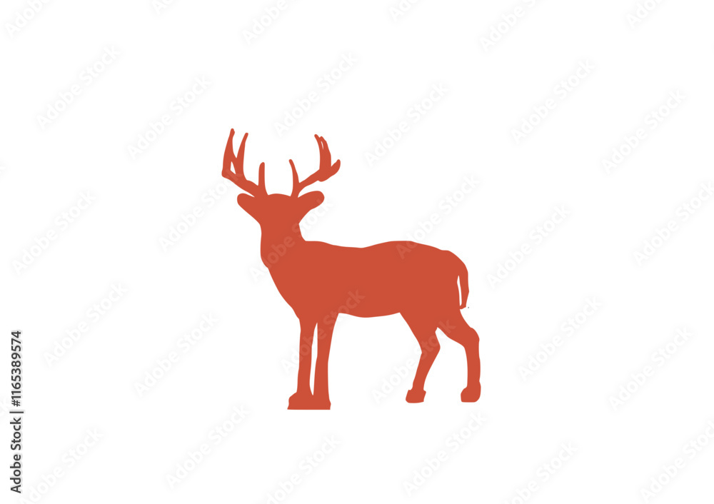 Reindeer vector icon on white background. Reindeer vector icon on white background.