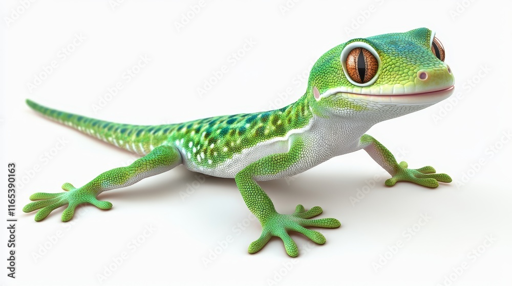 Fototapeta premium gecko. gecko on white background. animal