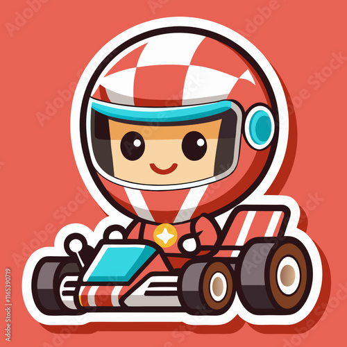 illustration of a cartoon driver