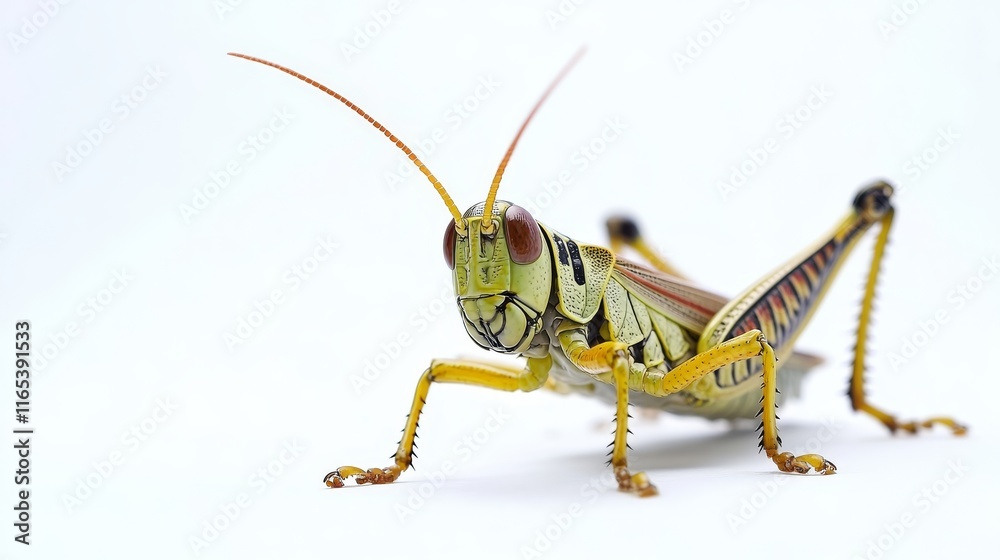 grasshopper. grasshopper on white background. animal grasshopper. grasshopper on white background. animal