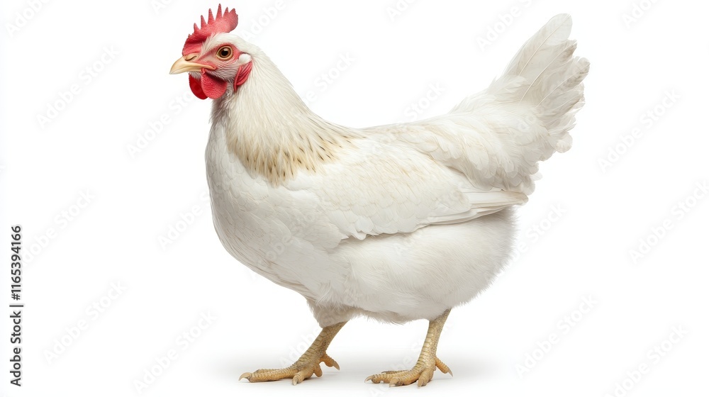 Fototapeta premium hen. hen on white background. animal