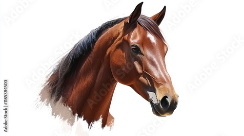 horse. horse on white background. animal
