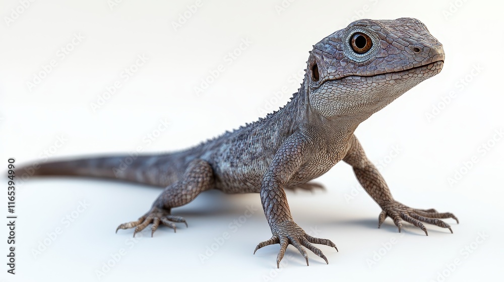 Obraz premium house lizard. house lizard on white background. animal