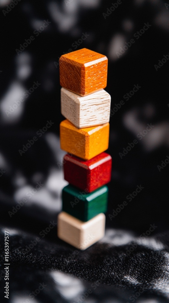 Colorful Wooden Blocks Stack Creative Structure Playful Design Abstract Art Colorful Wooden Blocks Stack Creative Structure Playful Design Abstract Art